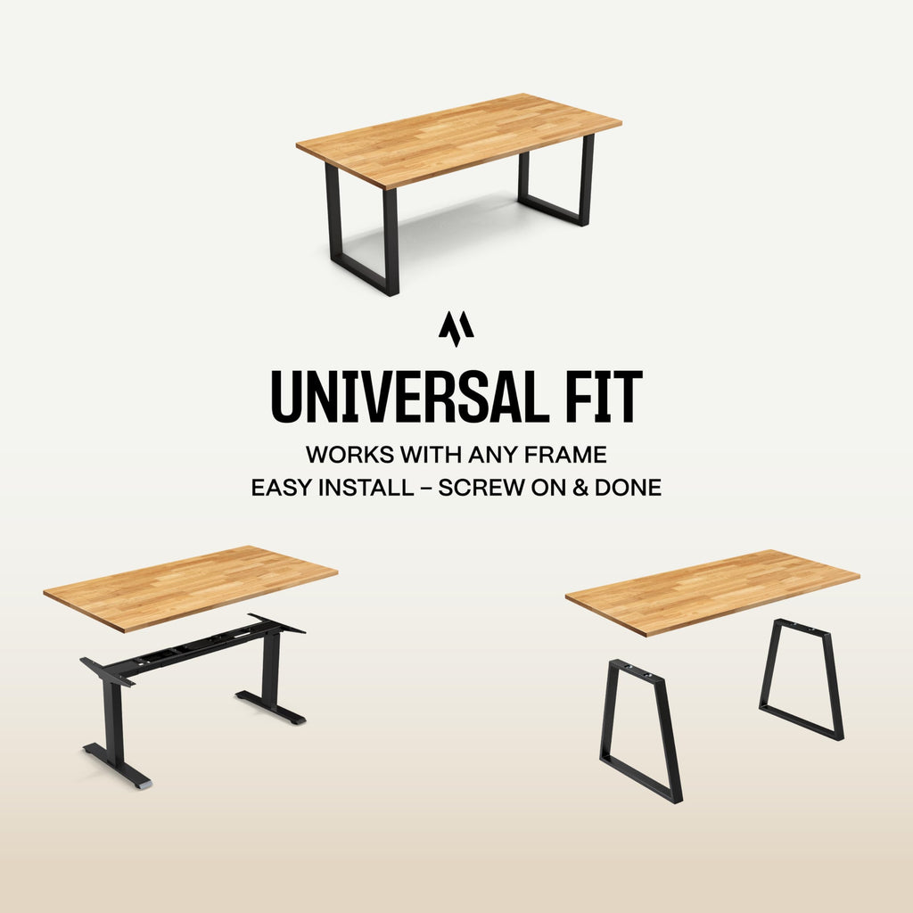 Solid Wood Desk Table Top - Pre-Finished 1.2" Thick Tabletop - Universal Fit for Standing Desks, Countertops &