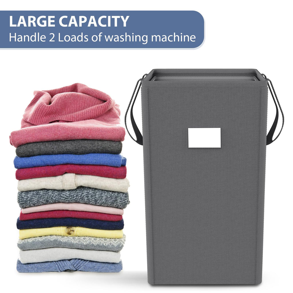 210L Laundry Hamper Collapsible with 2 Washable Laundry Bags, Dirty Clothes Hamper,Laundry Basket with Handles
