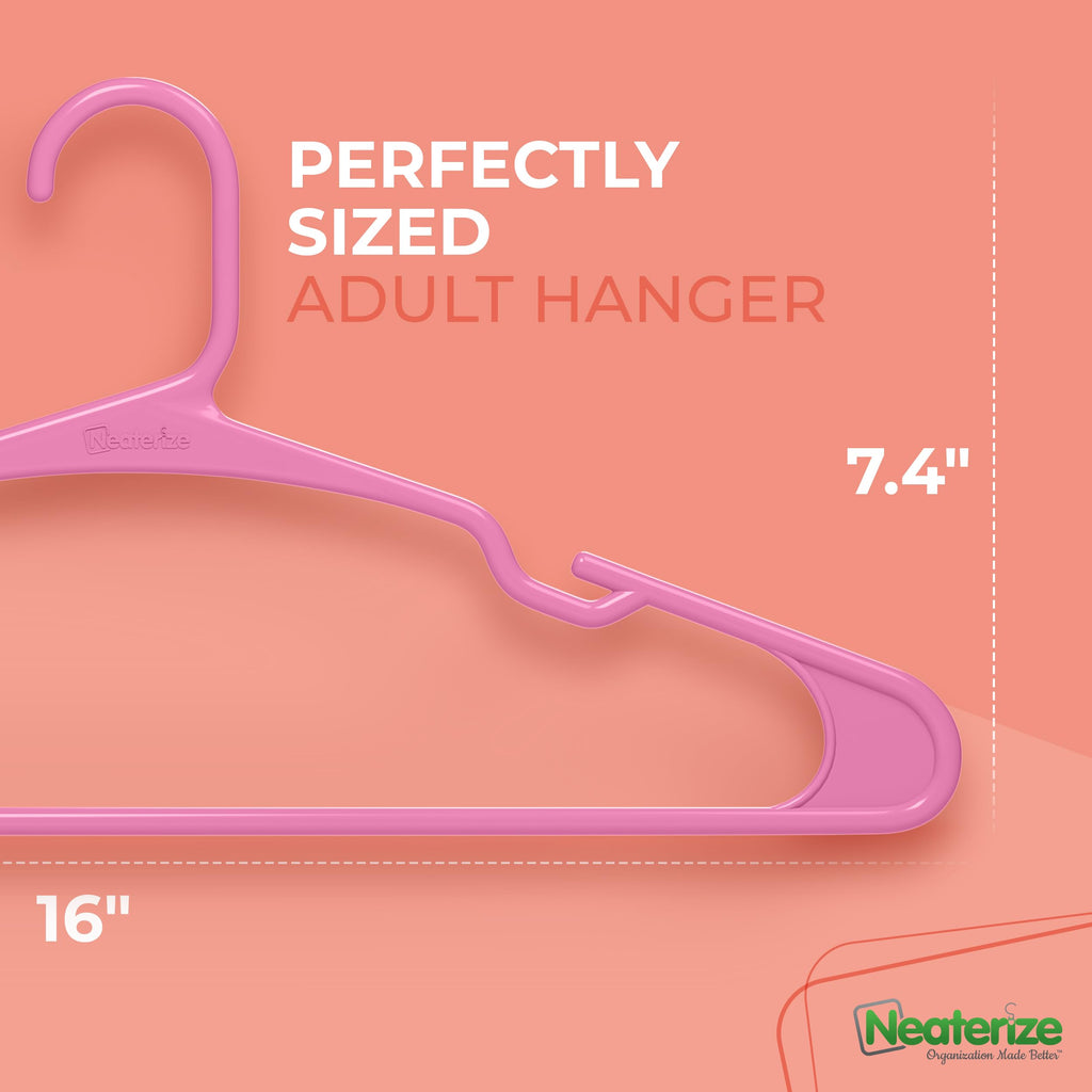 Clothes Hangers Plastic 50 Pack for Adults - Plastic Hangers, The Perfect Coat Hanger and Space Saving Clothes