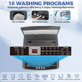 Portable Washing Machine, 20Lbs Capacity Full-Automatic Portable Washer Machine, 2.8Cu.ft Compact Laundry Machine with