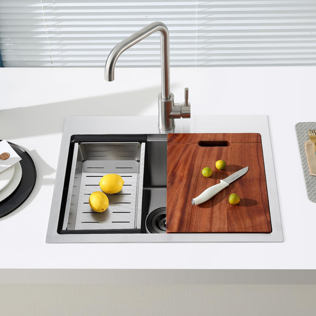 23x18 Inch Drop-In Workstation Kitchen Sink