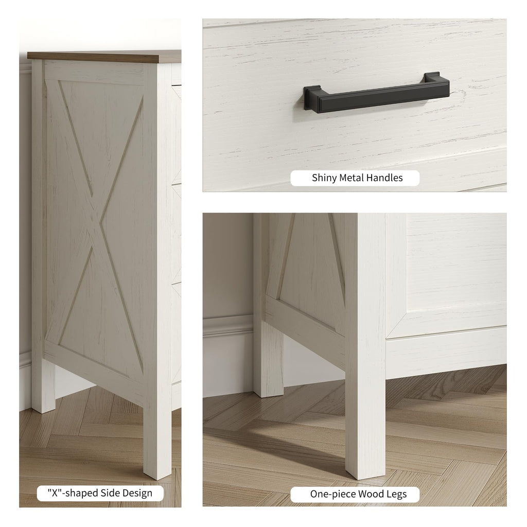 Farmhouse 7 Drawers, Antique White