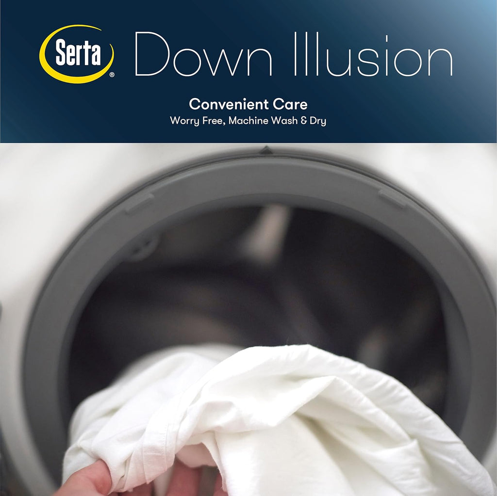 Down Illusion All Season Hypoallergenic Down Alternative Comforter with Corner Loops, King/Cal King,