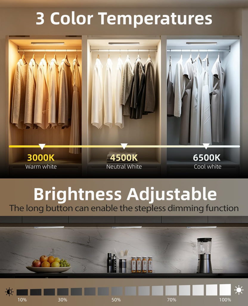 Rechargeable Motion Sensor Light Indoor,Under Cabinet Lighting Wireless