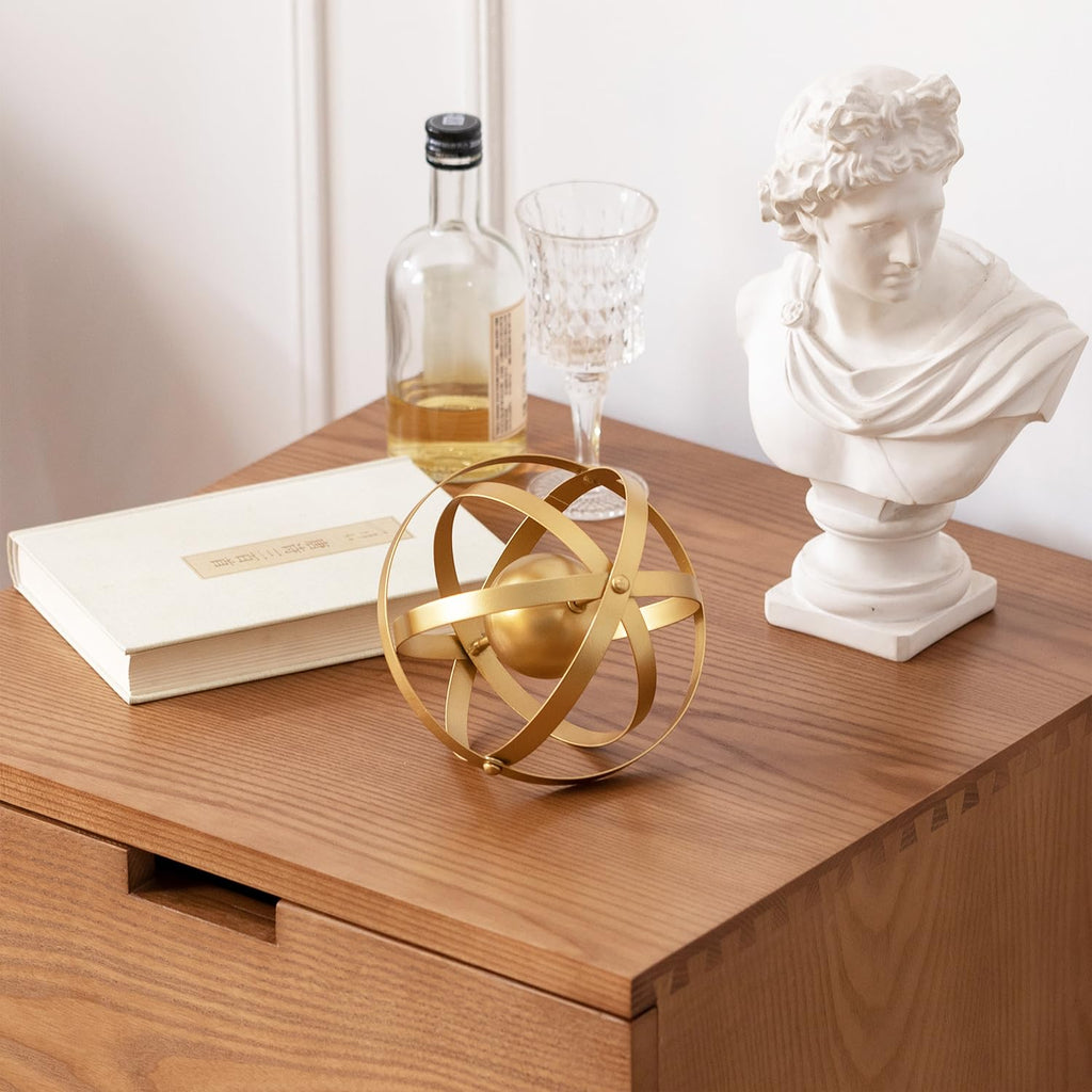 Metal Table Top Decor, 3D Metal Geometric Sculpture, Gold Abstract Sculpture Decor, Table Decorations, Decorative