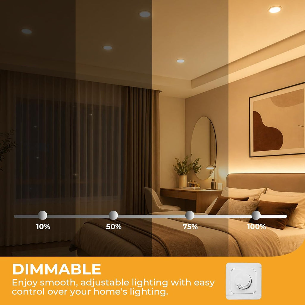 PAR30 LED Spotlight Indoor Dimmable 3000K Warm White 75W Equivalent, 6 Pack