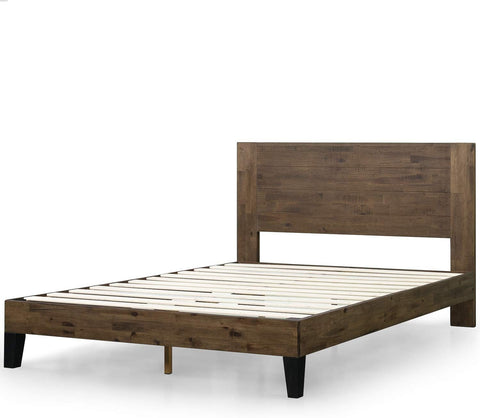 Tonja Wood Platform Bed Frame with Headboard, Mattress Foundation with Wood Slat Support, No Box Spring Needed
