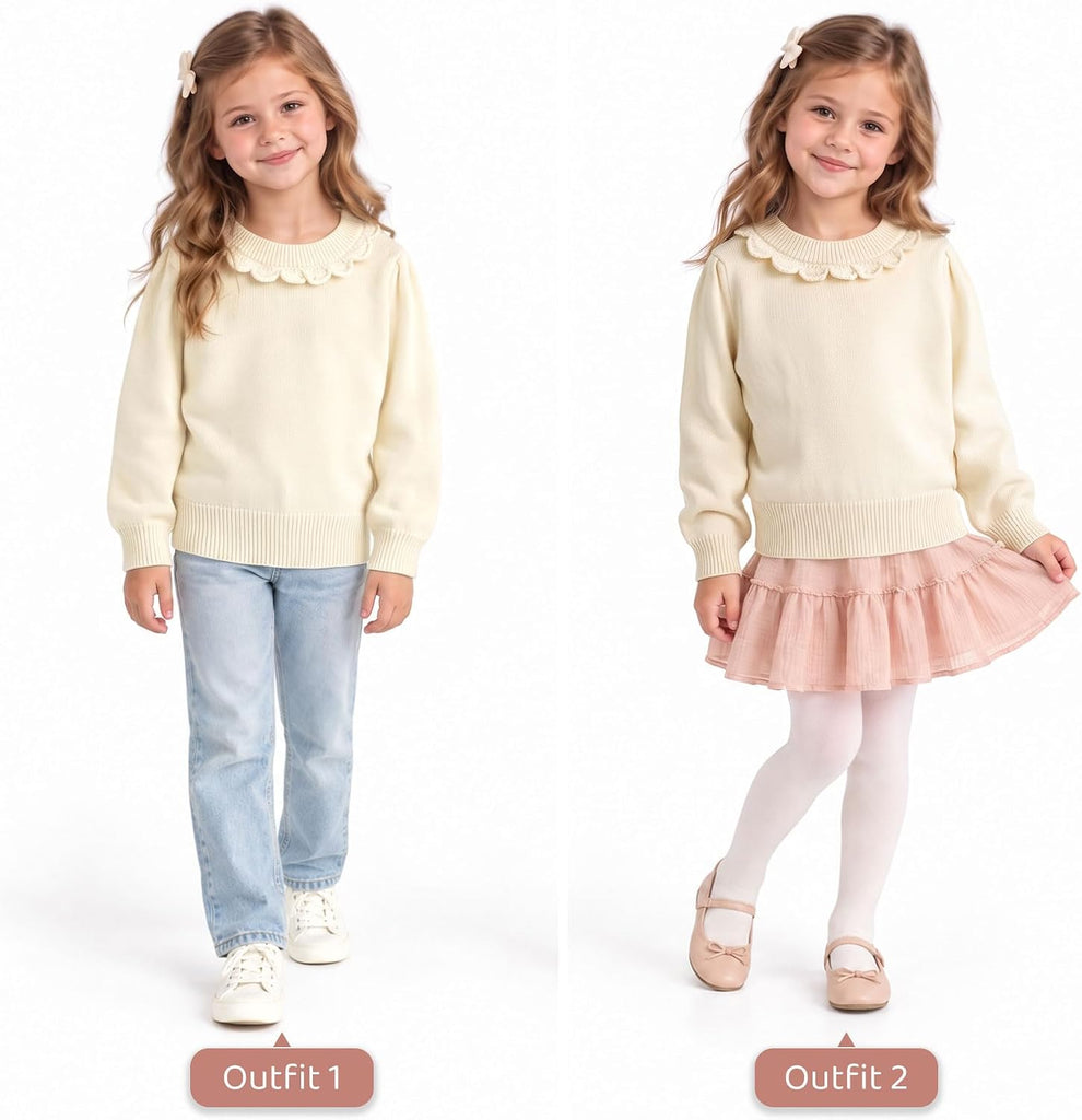 Toddler Girls Knit Pullover Sweater,Long Sleeve