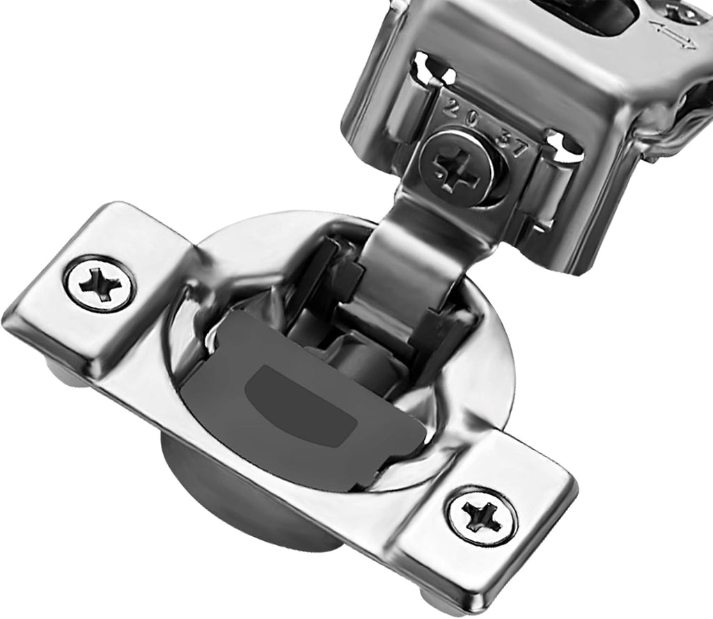 50 Pack 25 Pairs 1-1/4 inch Overlay Soft Close Hinges Hinges Satin Nickel Hidden Hinges Stainless Steel Concealed Hinge