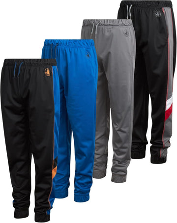 Boys Sweatpants 4 Pack Active Performance Tricot Jogger Pants