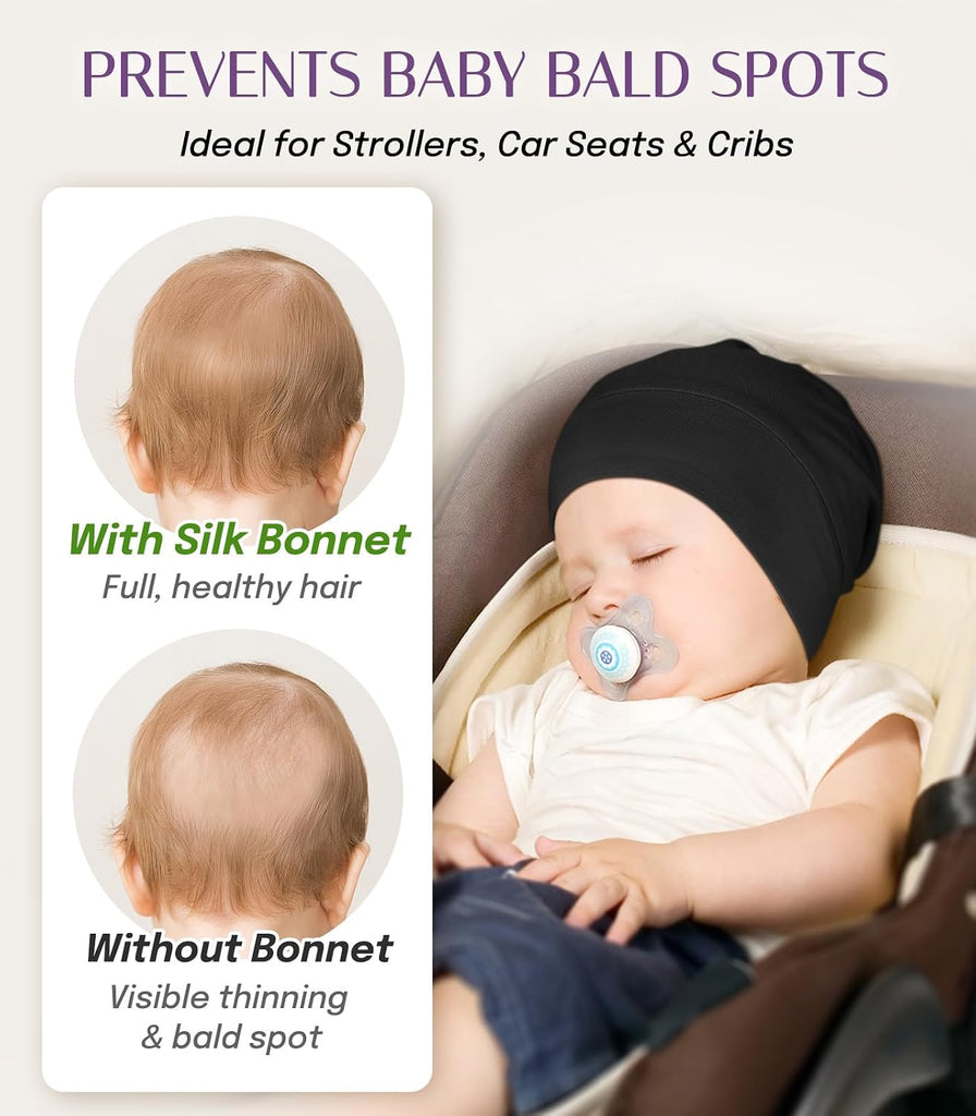 Silk Baby Bonnet, Sleep Cap, Adjustable