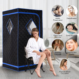 ZONEMEL Personal Portable Steam Sauna, Full Size Sauna Tent, 1500 Watt 4 Liter Steamer with Remote Control, Timer