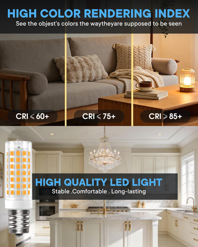 E17 LED Bulb 3 Pack Microwave Oven Appliance Light Bulb T7 E17 Intermediate Base for Over Cooker Lamp,Range Hood,7W