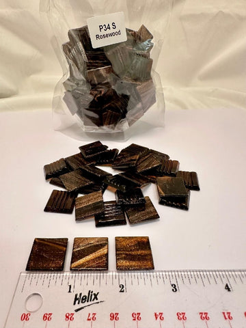 3/4" Glass Tile - 1 lb Bag - P 34 Rosewood
