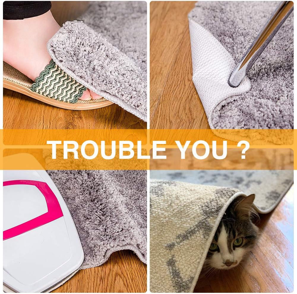 Vacuum Tech Rug Pad Gripper for Hardwood Floors No Damage Tape - Set of 12