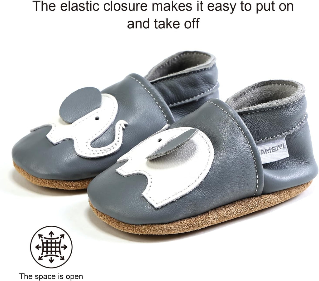 Baby Shoes Genuine Leather Soft Sole Non-Slip Infant Toddler Moccasins
