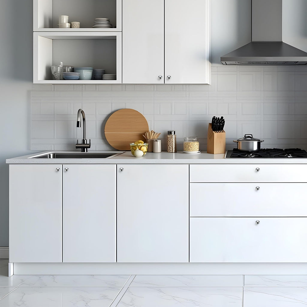 Polished Chrome Kitchen Pulls Cabinet Handles 1-1/4 Inch 15 Pack