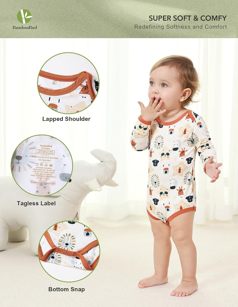 Bamboo Viscose Long Sleeve Bodysuits Unisex Bodysuit