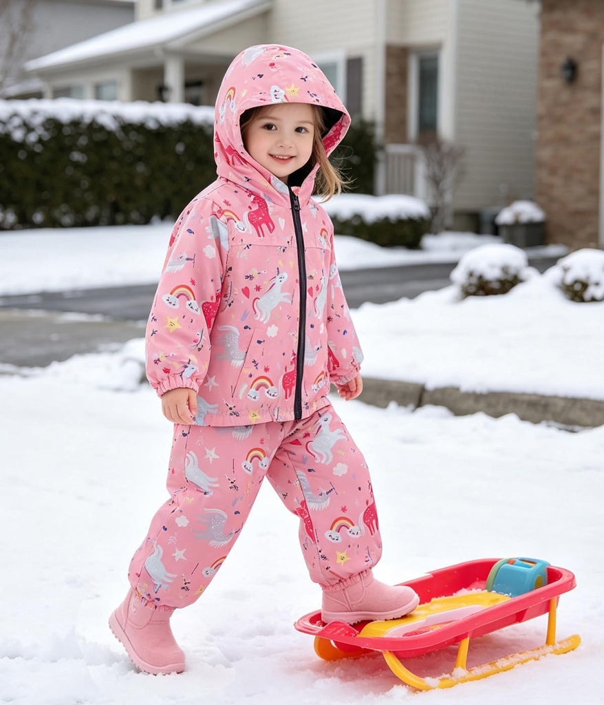 Toddler Rain Suits Waterproof Baby Rain Coat Jacket Pants 2PCS