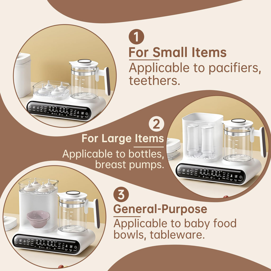 16-in-1 Fast Baby Bottle Warmer with Timer for Breastmilk & Formula