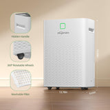 80 Pints Energy Star Dehumidifier Basement Home, Smart Silent Dehumidifier with Drain Hose, 1.32 Gal Water Tank