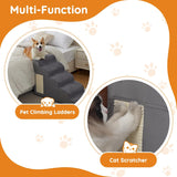 Dog Stairs for Small Dogs, 4-Step Dog Ramp for Bed 19.7" H, Dogs Steps for Bed, Couch