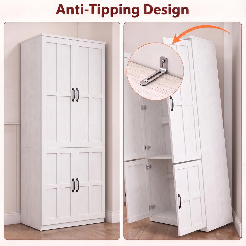 Armoire Wardrobe Closet, Farmhouse Wooden Wardrobe