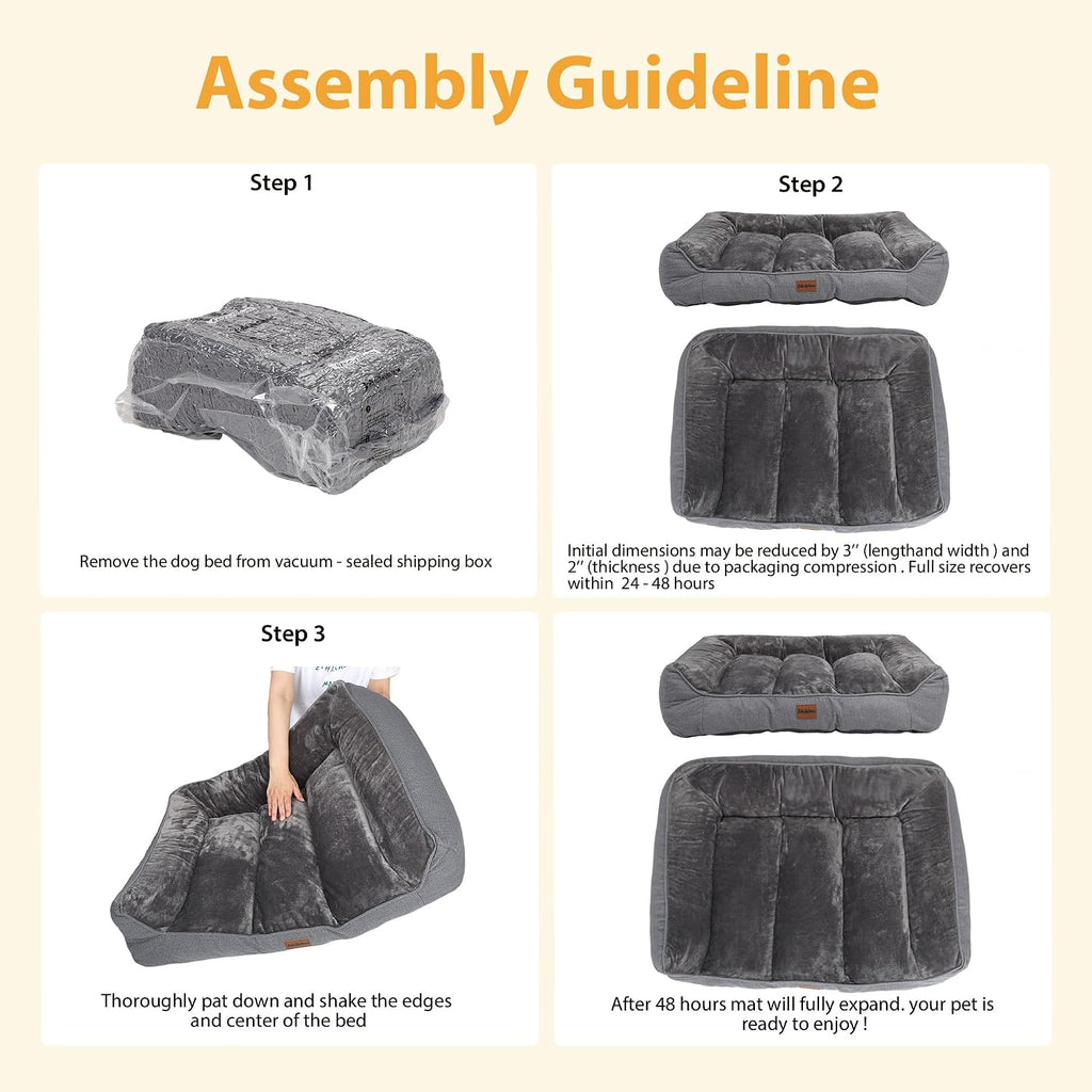 Orthopedic Waterproof Dog Bed Supportive Pet Couch Bed Sofa