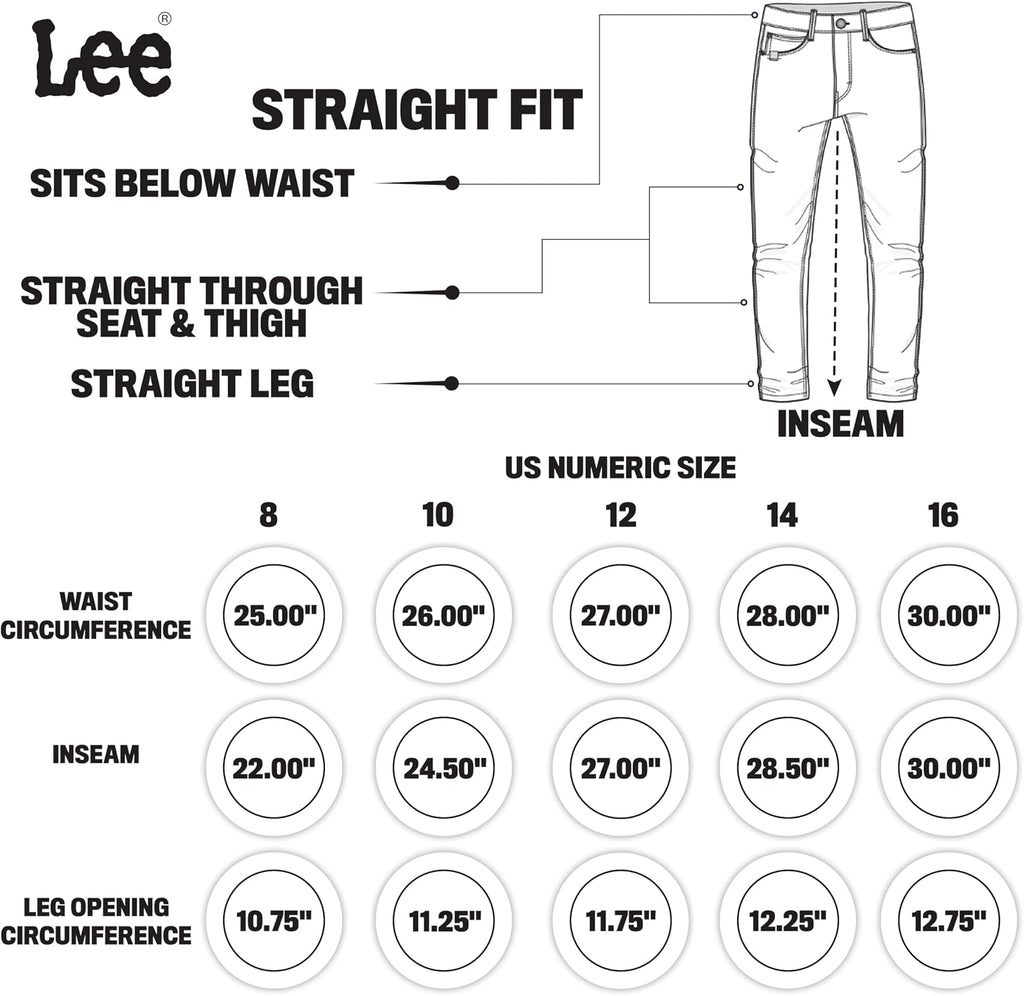Boys' 5 Pocket Straight Fit Stretch Waist Denim Jeans