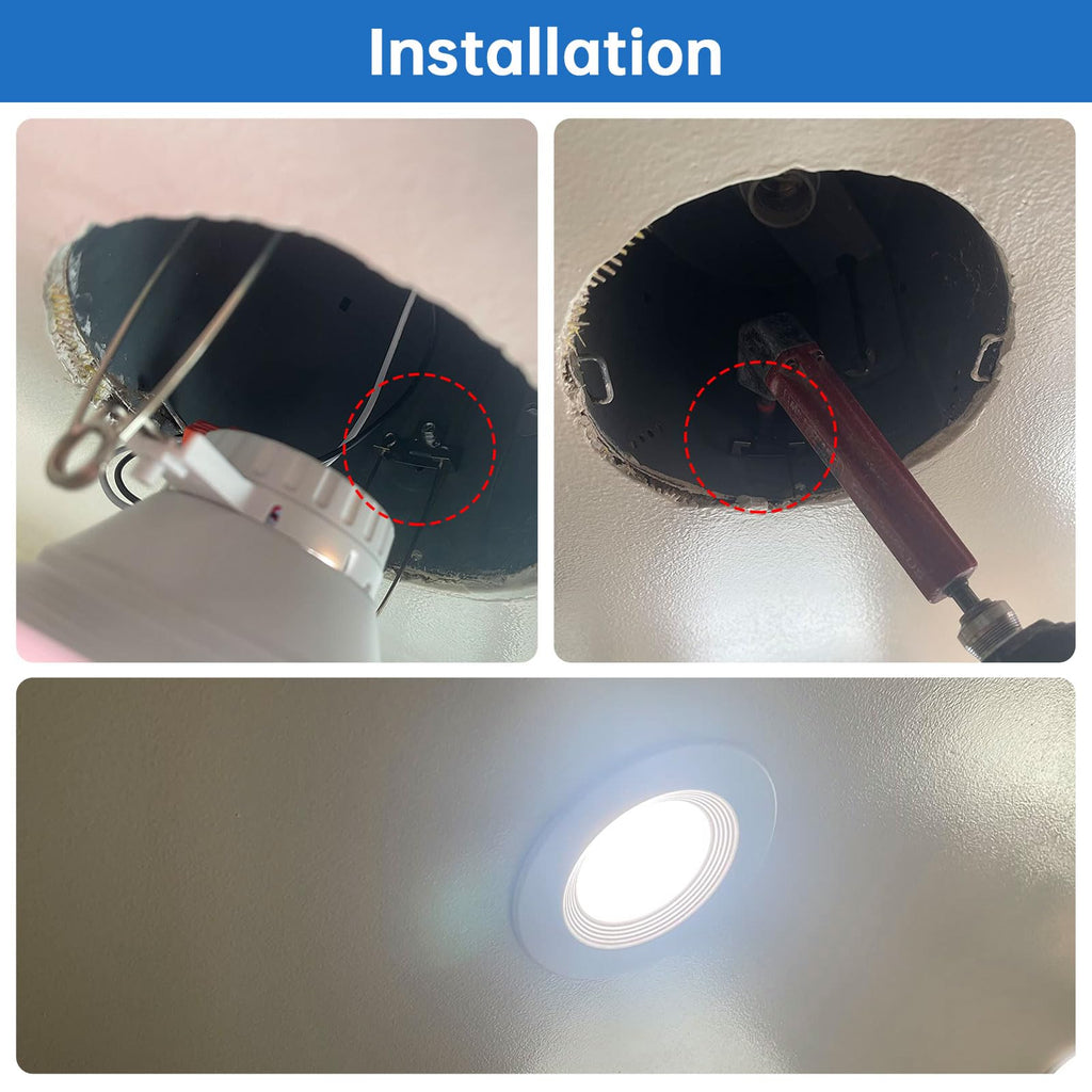 96PCS Retrofit Recessed Light Clips Housing C Clips for Downlight,with Self Tapping Screw,Metal Recessed Lighting