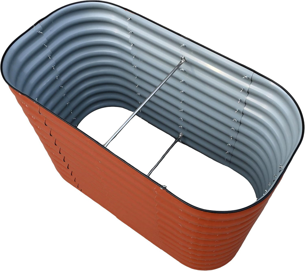 Raised Metal Garden Beds, Galvanized Steel, 47x24 inches, 2 Heights Available, Garden Green or Terra Cotta (Copper