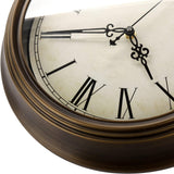 Plumeet Large Metal Wall Clock, 13'' Non Ticking Classic Retro Silent Iron Clocks Decorative Kitchen Living Room