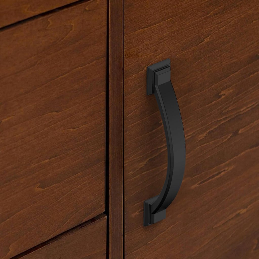 10 Pack 3.75 inch Cabinet Pulls Matte Black Cabinet Handles Drawer Pulls Cabinet Cupboard