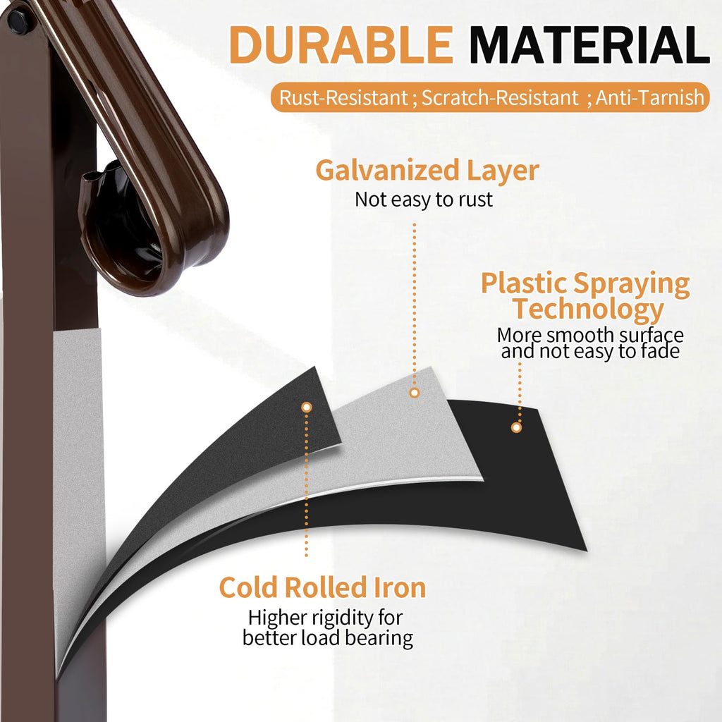 Handrails for Outdoor Steps, Wrought Iron Handrail Fits 3 or 4 Steps, Transitional Handrail with Installation Kit &
