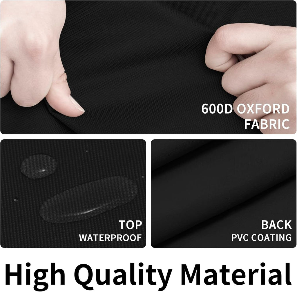 600D Heavy Duty Patio Furniture Cover, Outdoor Rectangular Table and Chair Set, Waterproof Sectional Set (110"L x