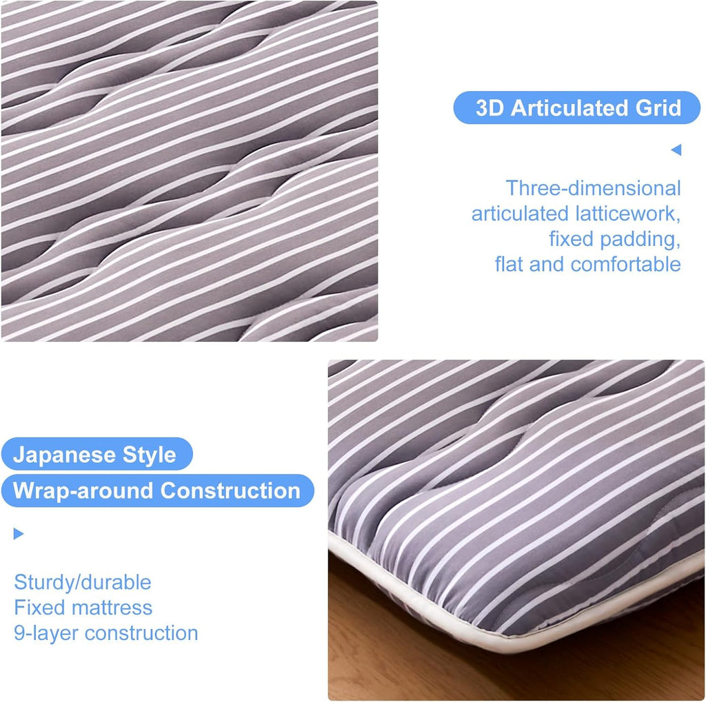 Premium Foam Japanese Floor Mattress Futon Mattress, 100% High Density Comfortable Foam, Thicken Tatami Mat Sleeping