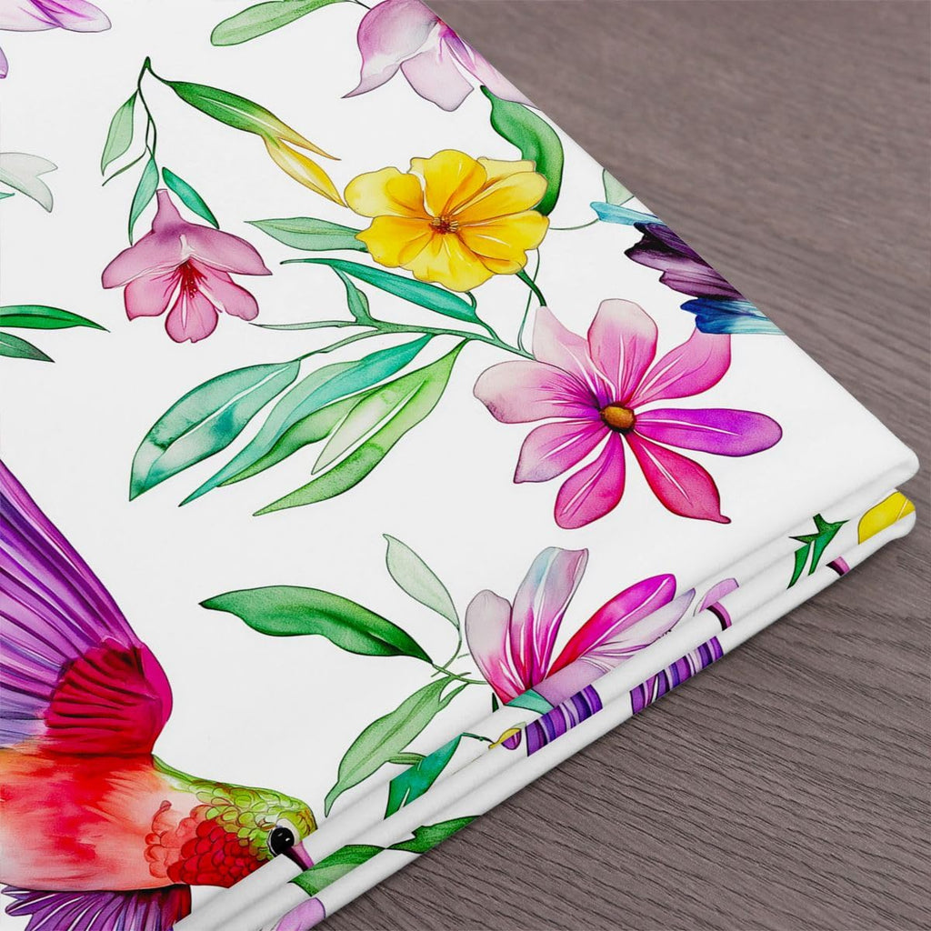 Hummingbird Fabric By The Yard, Tropical Floral Upholstery Fabric, Palm Tree Decorative Fabric, Hawaiian Indoor