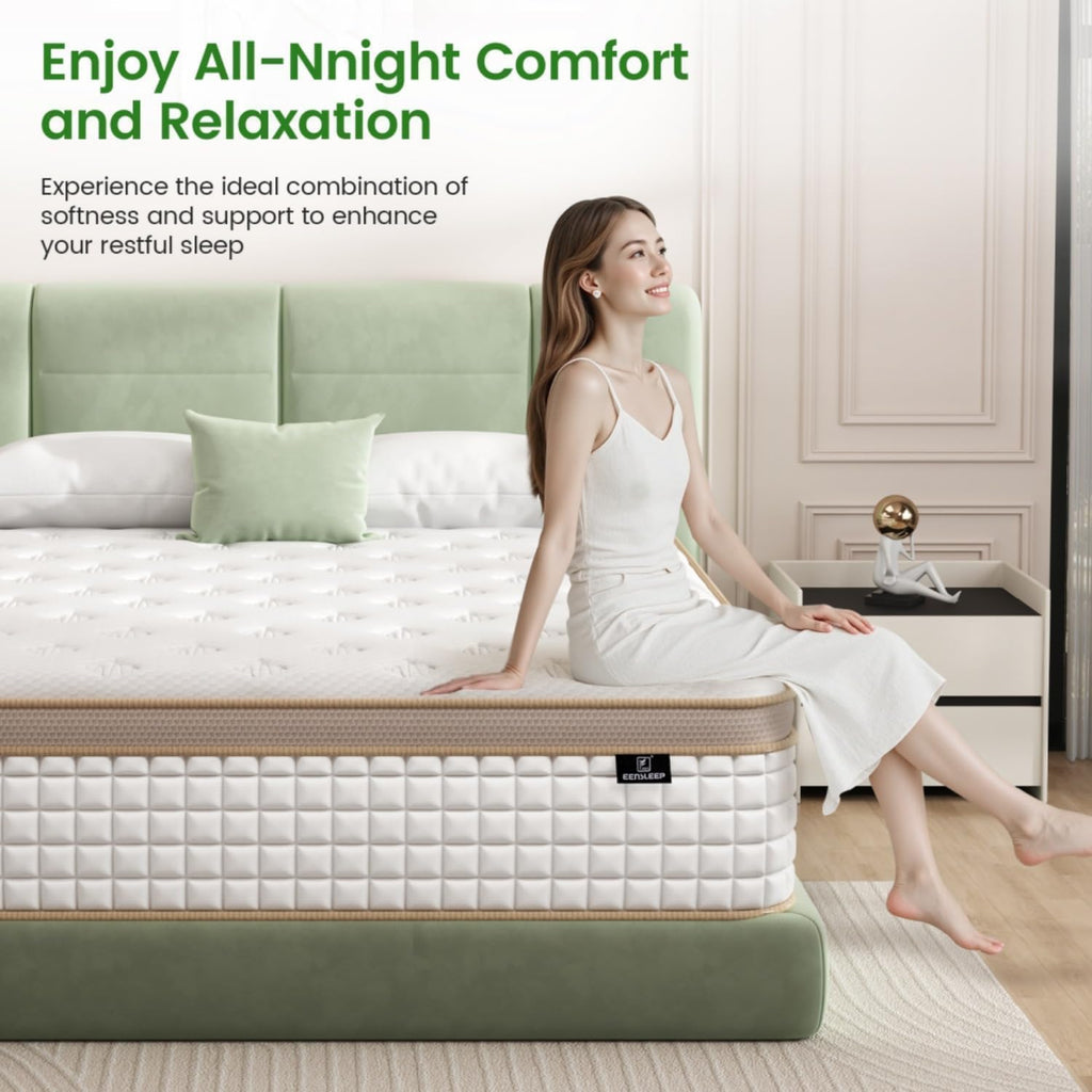 Luxury King Size Mattress, 12 Inch Hybrid Mattress in a Box, Medium Firm | 7-Zones Extra Hip/Shoulder/Lumbar Support