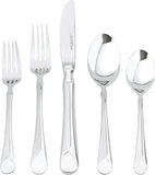 Provence 45-Piece Flatware Set, 18/10 Stainless Steel, Dual Mirror-Satin Finish, Service for 8