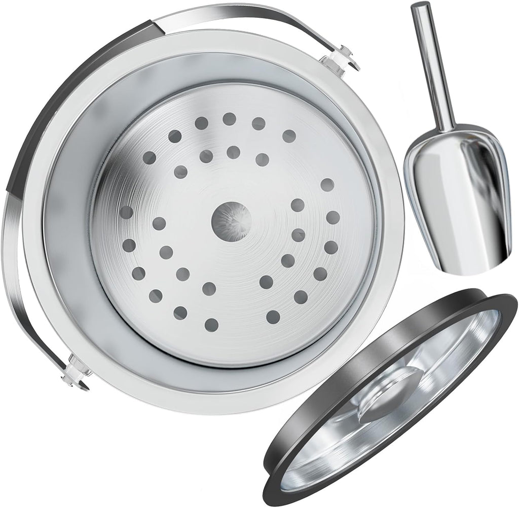 3.2L Double Wall Stainless Steel Ice Bucket for Parties with Lid, Scoop