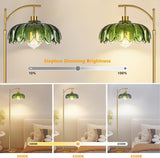 Gold Floor Lamp,Mid Century Modern Standing Lamp with Remote