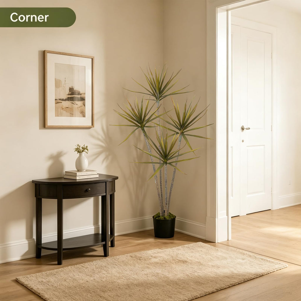 4ft Dracaena Artificial Plant Realistic Artificial Tree Indoor