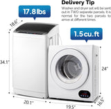 1.5CuFt Portable Clothes Dryer and 17.8LBS Full-Automatic Washing Machine Set, Compact Laundry Washer and Dryer Combo
