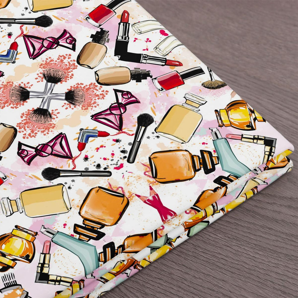 Makeup Fabric By The Yard, Beauty Cosmetics Perfume Upholstery Fabric
