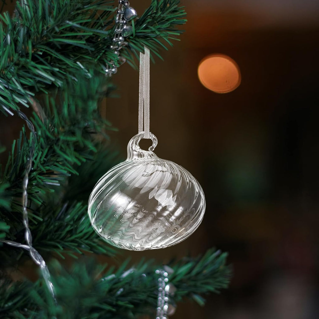 14pcs Vintage Christmas Ornaments Retro Glass Balls, Clear