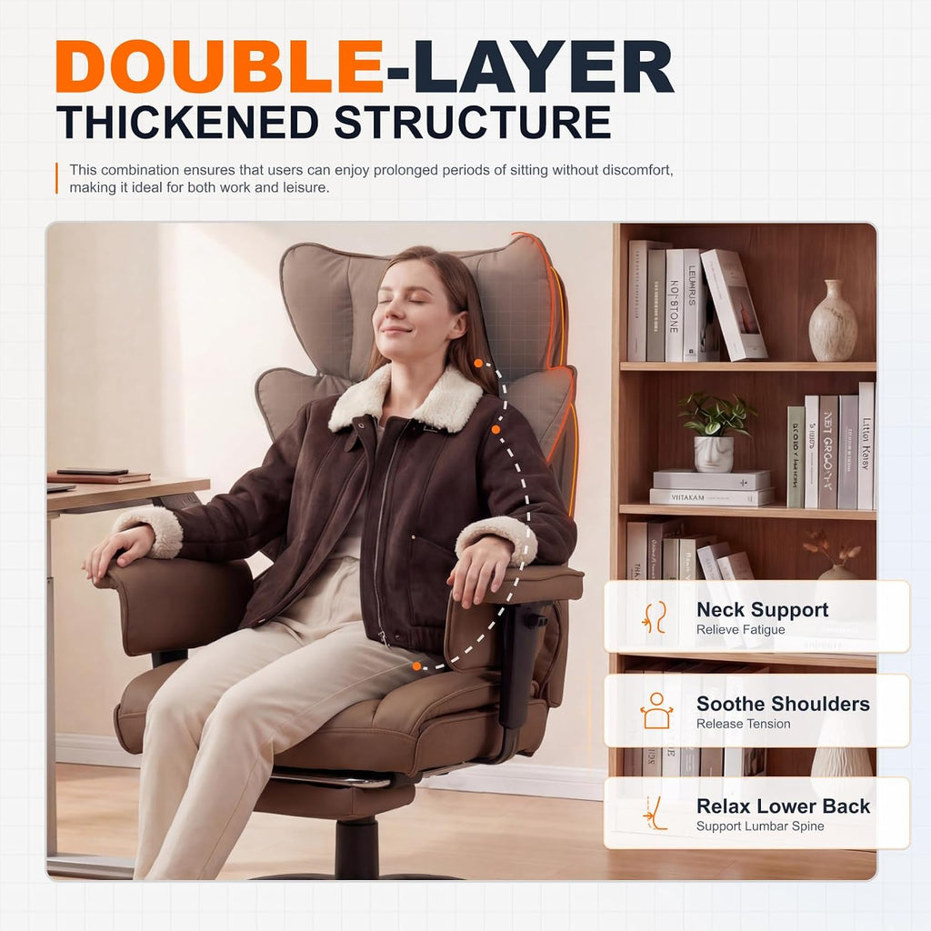 Big and Tall Office Chair with Pocket Spring Cushion,High Back Computer Gaming Chairs with Adjustable