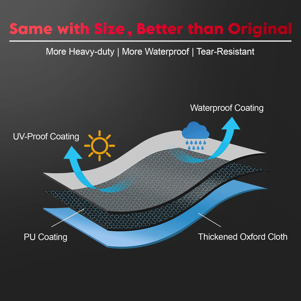 Fire Pit Cover Rectangular 42 Inch - Outdoor Fire Table Cover Rectangle Heavy Duty & Waterproof, 600D Patio Propane