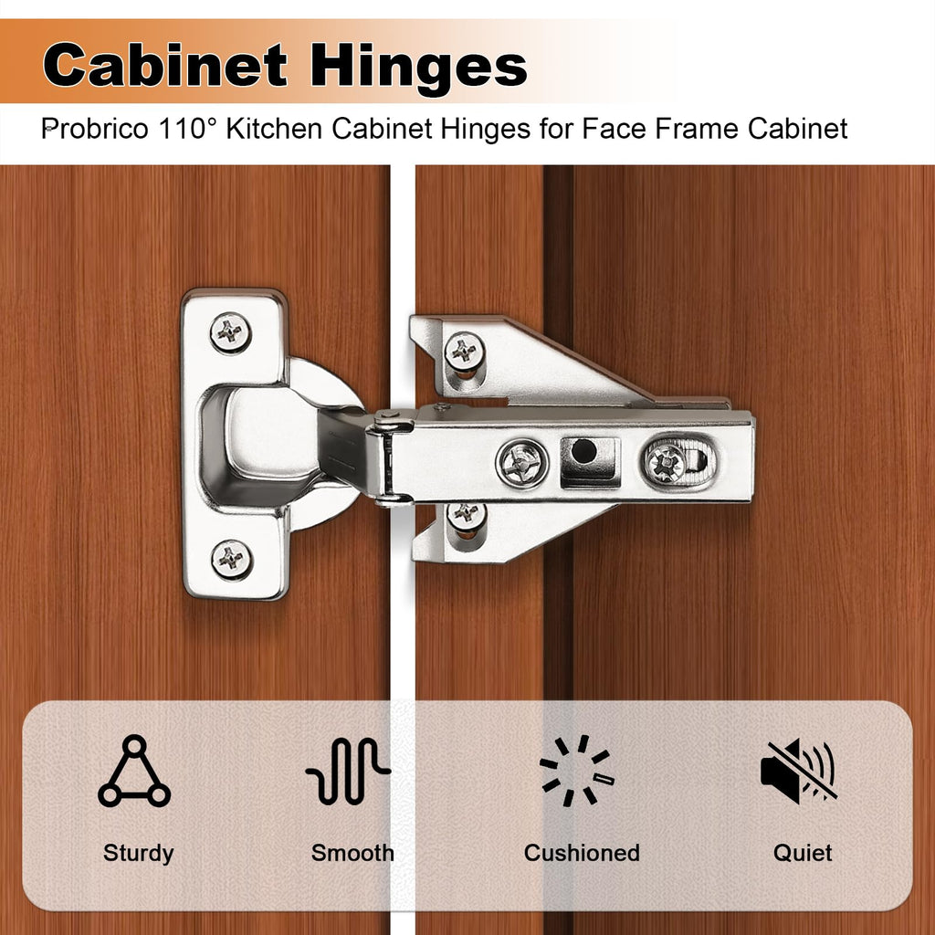 Clip On Face Frame Mounting Concealed Cabinet Hinges, 1 Pair