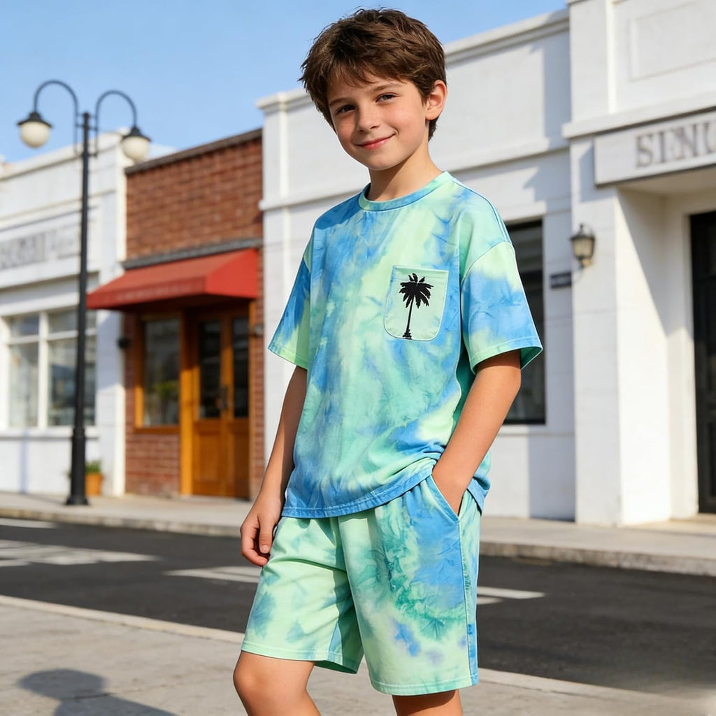 Boys Summer Clothes 2 Piece Sleeveless Tank Tops Workout Casual Shorts Set Summer Outfits for Teen Tween Boys