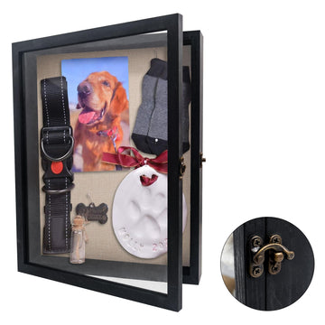11x14 Pet Memorial Shadow Box with Real Glass for Loss of Dog